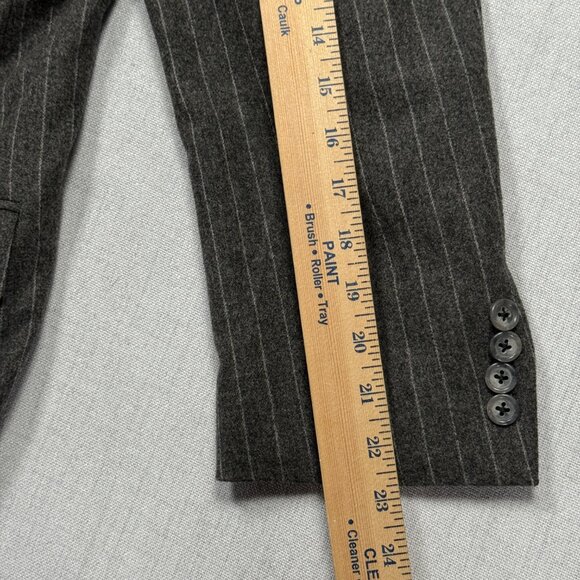 VTG Burberry London Kensington Pinstripe Blazer Wool Double Breasted 42 Reg - Picture 11 of 13